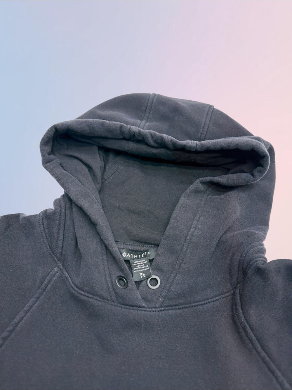 ATHLETA Women’s XL Black Hoodie Sweatshirt - Picture 4 of 5